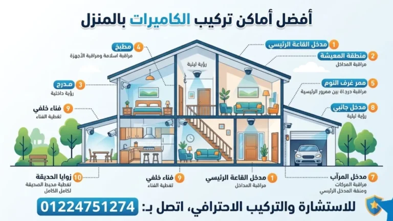 أفضل أماكن تركيب الكاميرات بالمنزل اتصل بـ 01224751274