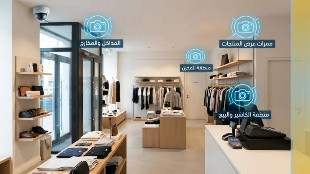 تركيب كاميرات مراقبة للمحلات ما الأماكن الأهم؟