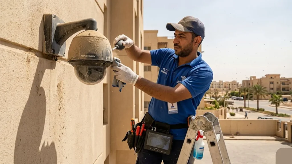 صيانة الكاميرات الخارجية بعد الغبار والشمس  01224751274