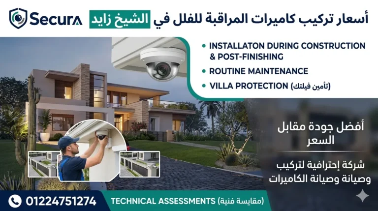 أسعار تركيب كاميرات المراقبة للفلل في الشيخ زايد