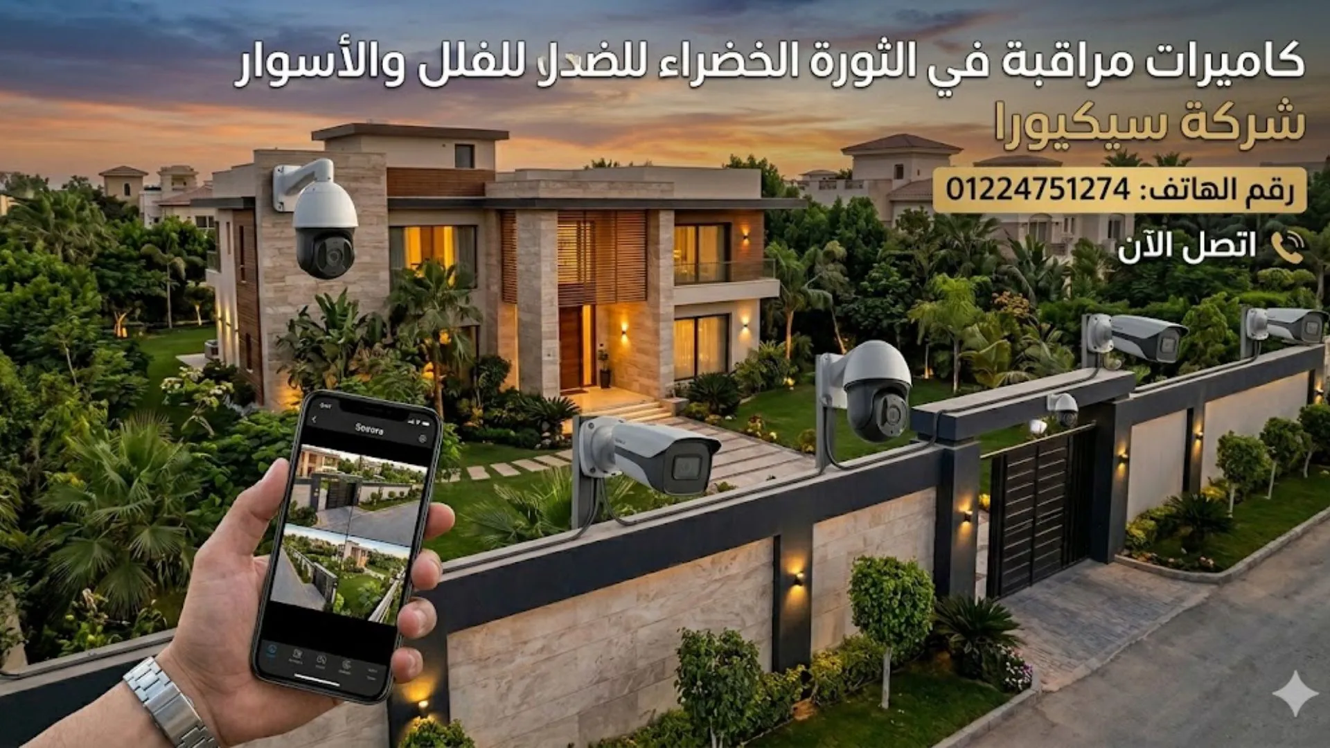 تركيب كاميرات مراقبة في الثورة الخضراء للفلل 01224751274