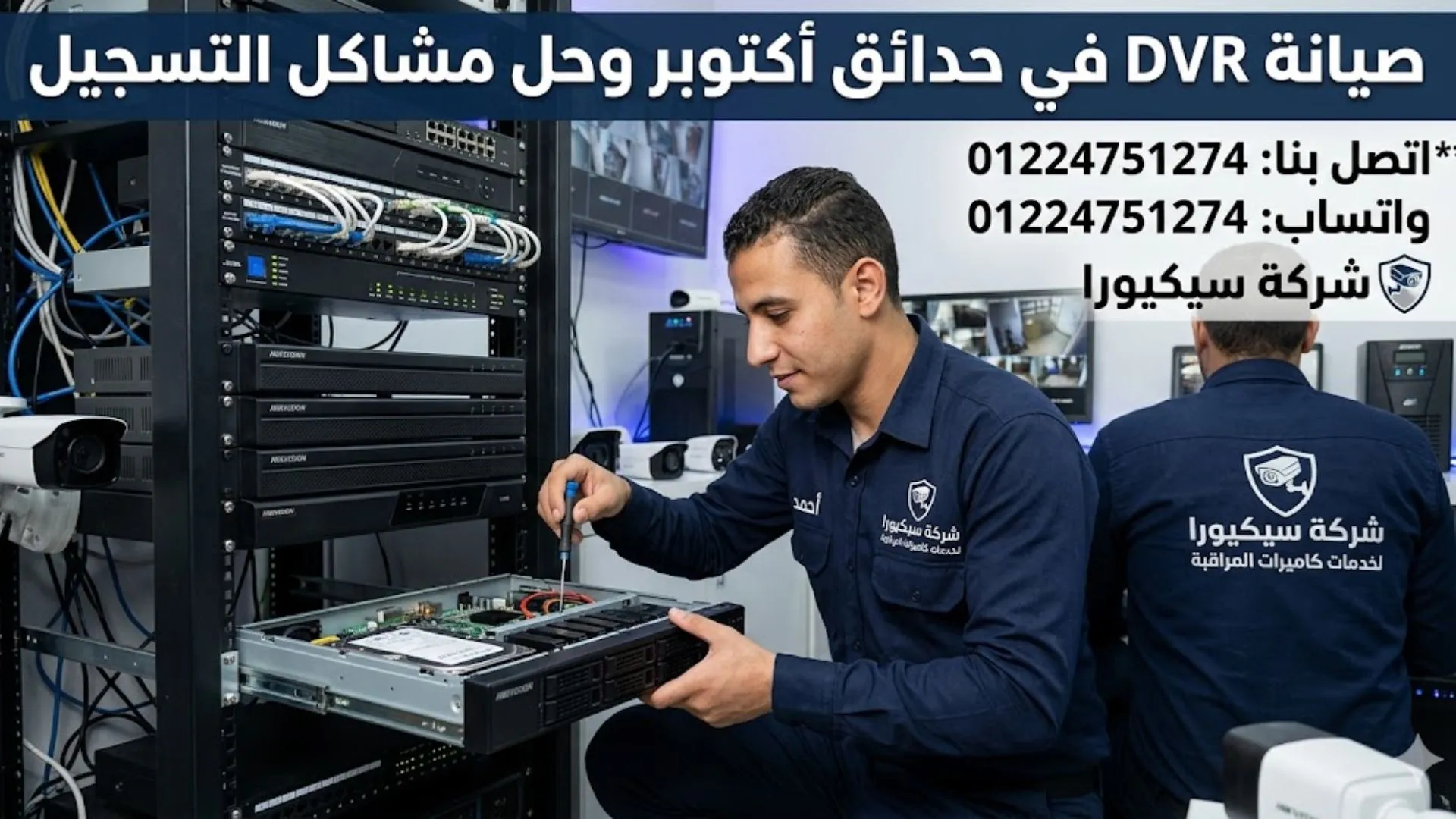 صيانة DVR في حدائق أكتوبر وحل مشاكل التسجيل شركة سيكيورا 01224751274