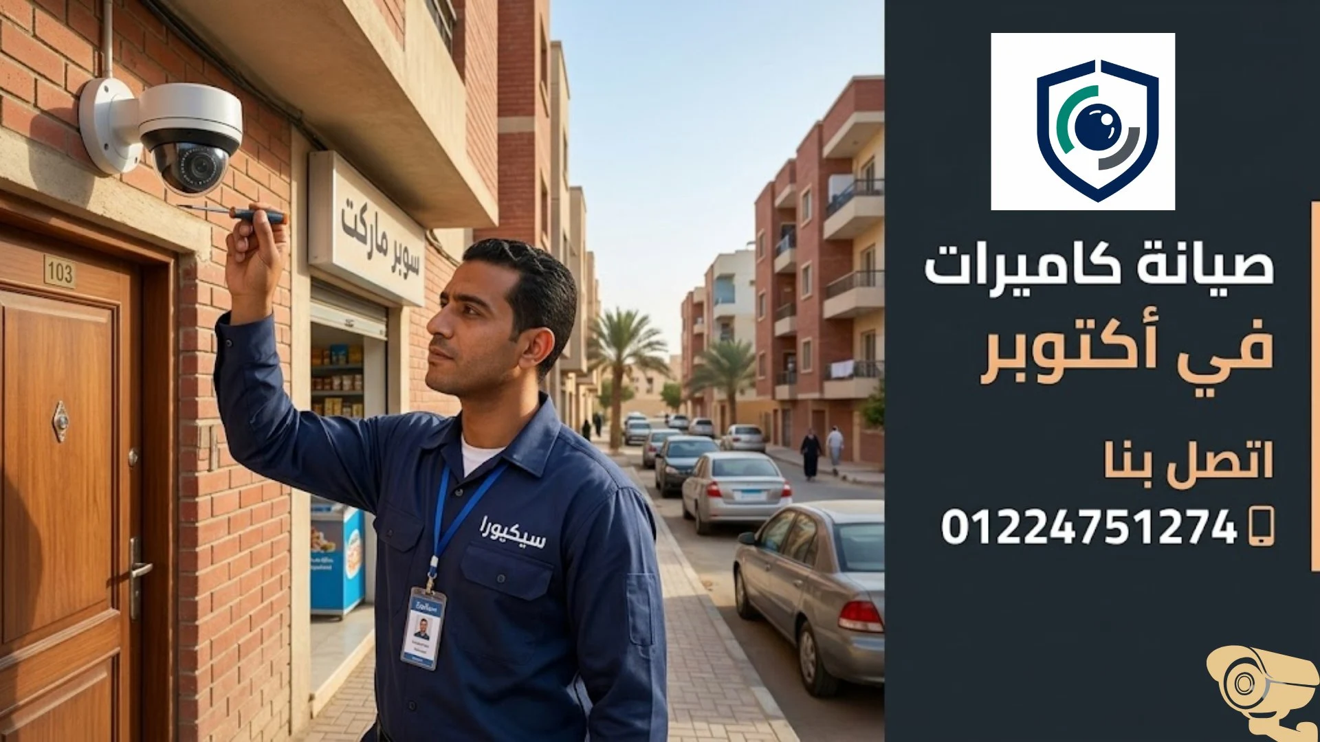 صيانة كاميرات في أكتوبر الجديدة للمنازل والشركات 01224751274
